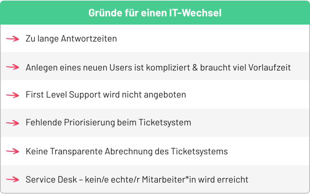 Gründe Für Einen It Wechsel